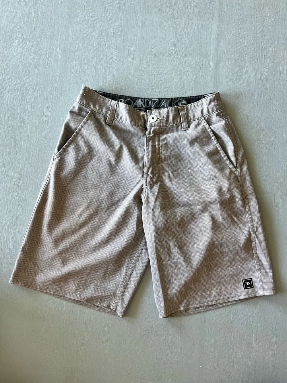 Rip Curl Tan Plaid Boys Boardwalk Shorts